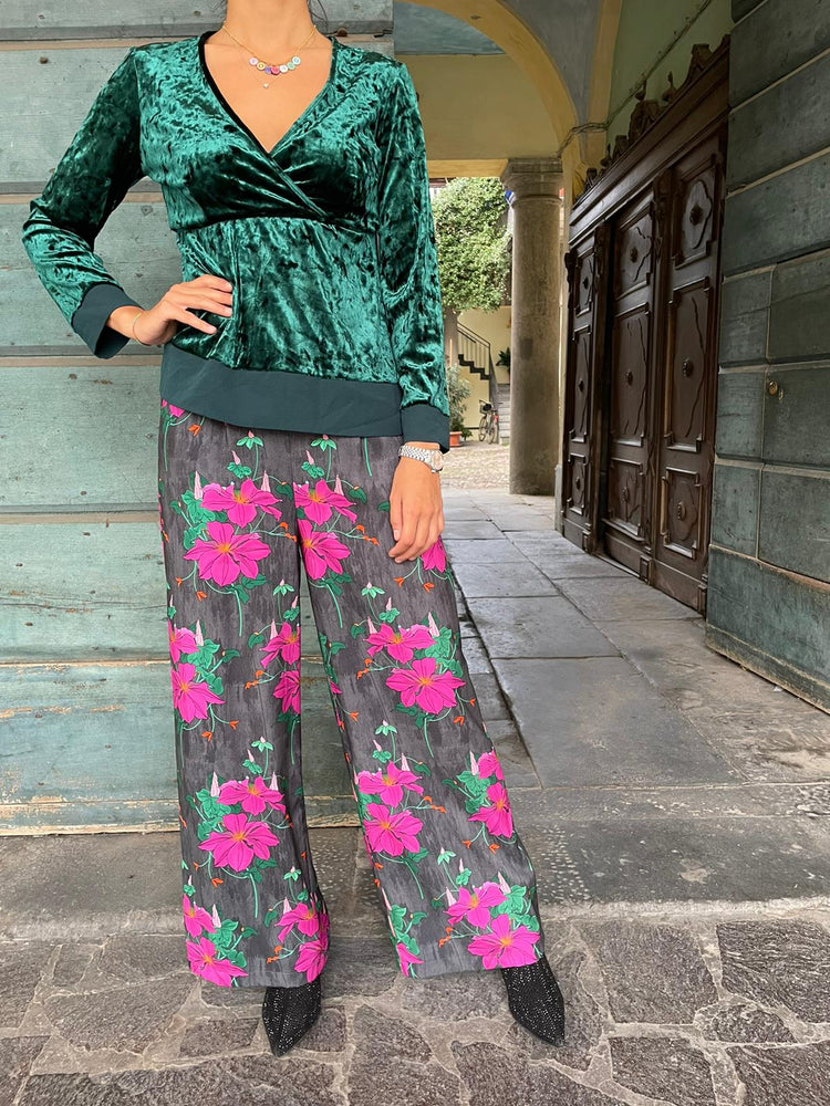 MAGLIA IN VELLUTO - VERDE