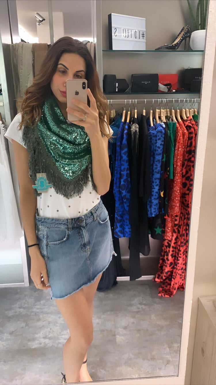 KATHERINA LORETTA - BRILLANTINI/LEOPARDATA - VERDE