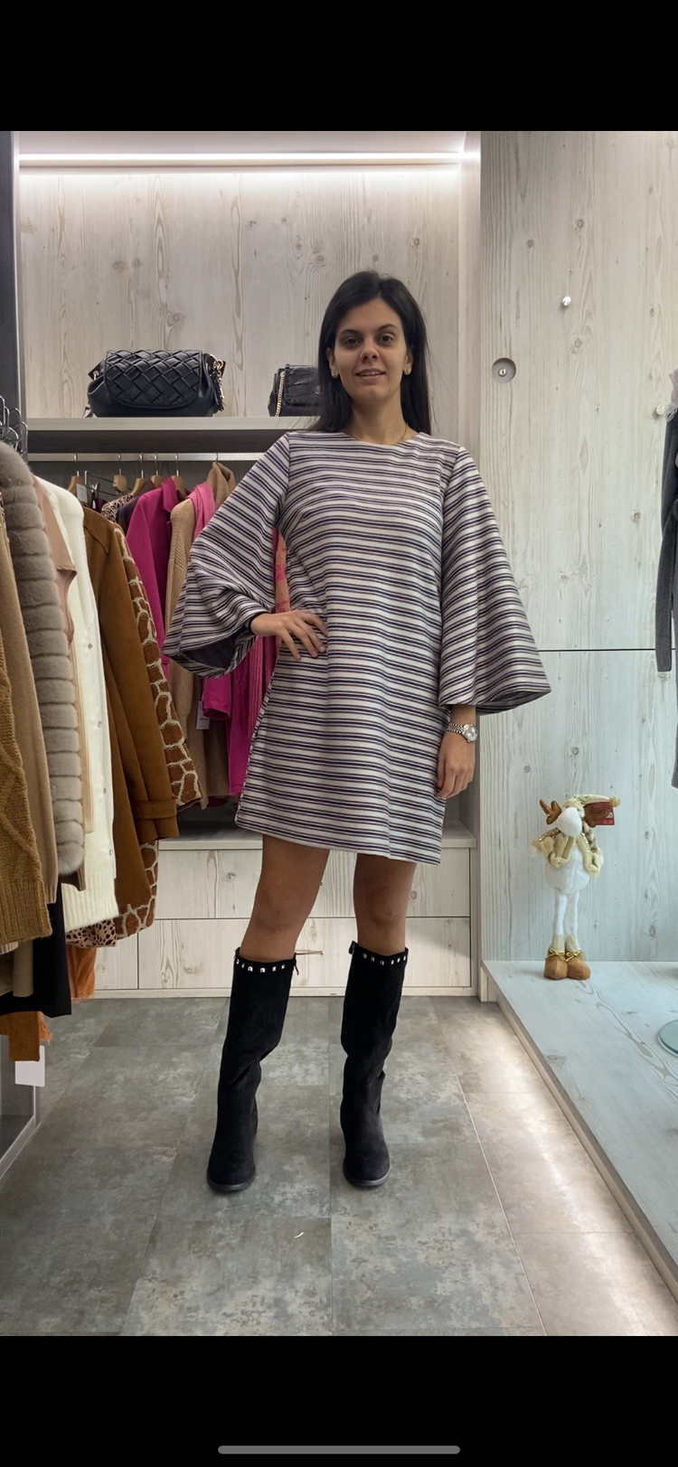 ECO - ABITO RIGHE CON LUREX