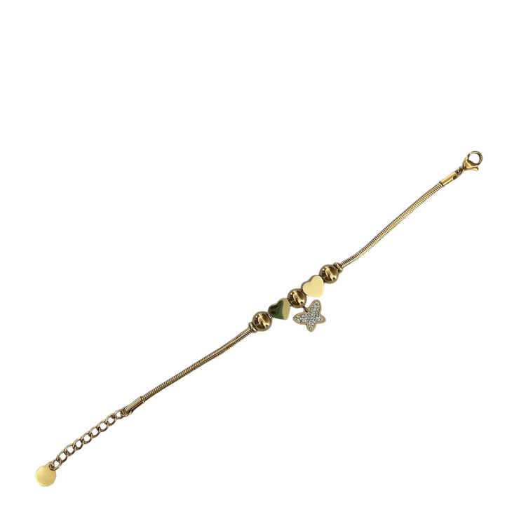 BRACCIALE - TENNIS ORO - FARFALLA
