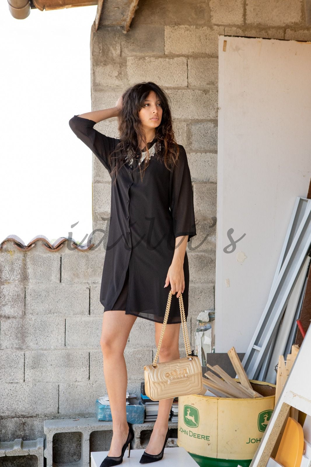 Tubino Nero Abito Nero Camicia Camicia Outfit Tubino Nero Casual