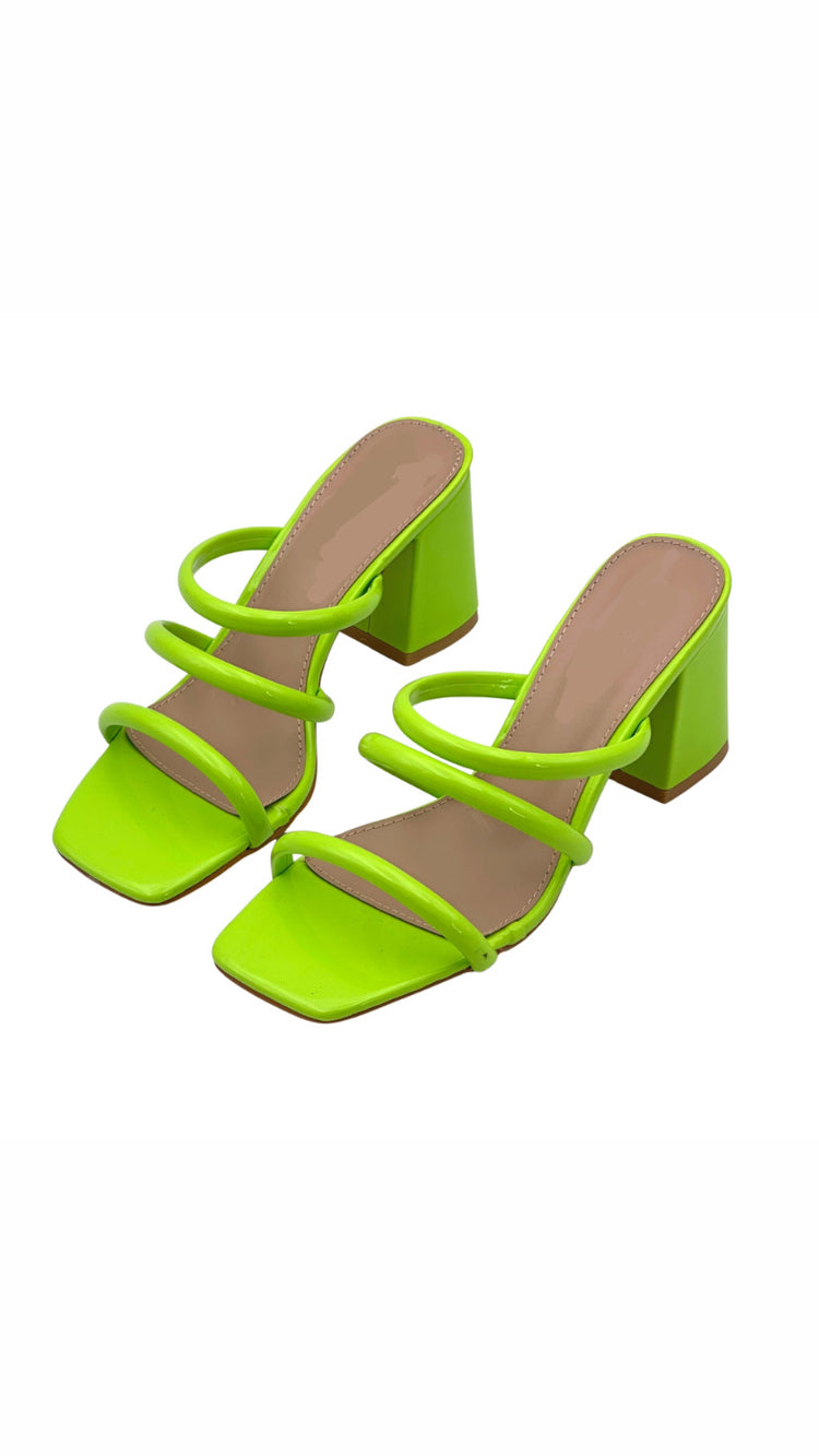 SANDALI MULES - VERDE