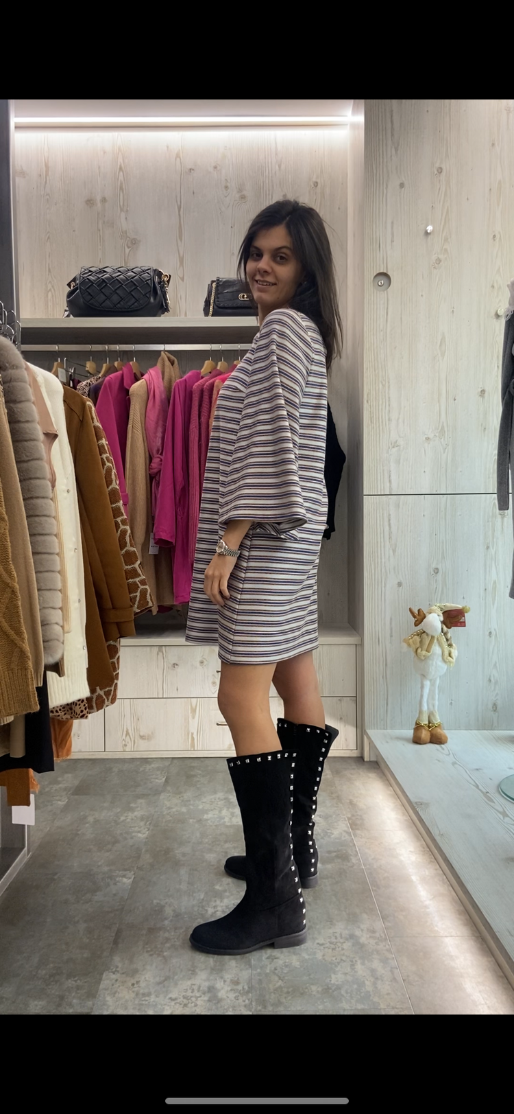 ECO - ABITO RIGHE CON LUREX