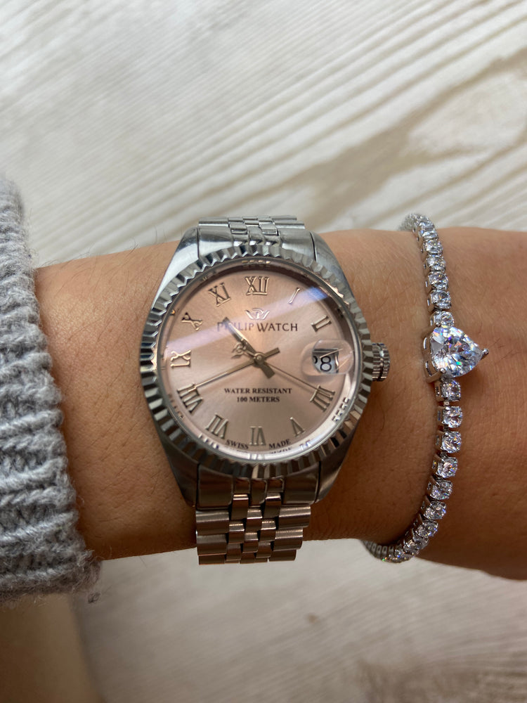 BRACCIALE - TENNIS CON CIONDOLO - CUORE