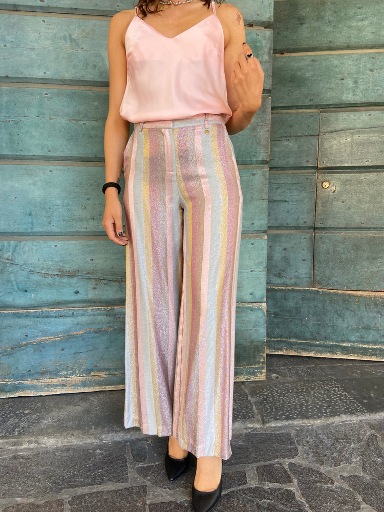 MOTEL - PANTALONE A PALAZZO  - SFUMATURE ROSA