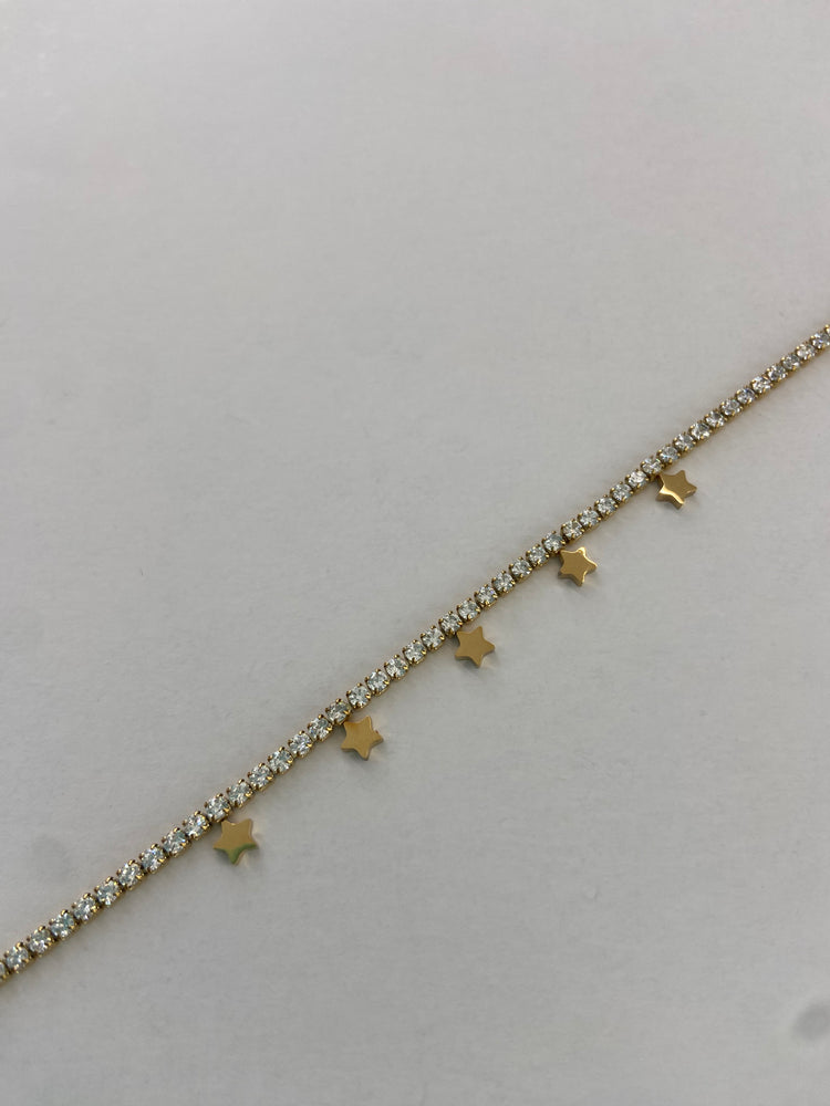 BRACCIALE - TENNIS ORO - STELLINE