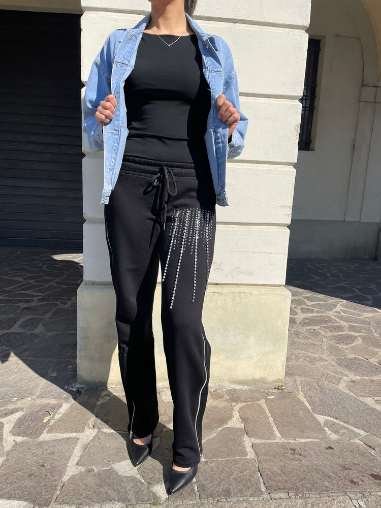 ODI ET AMO - PANTALONE FELPA CON BORCHIE LATERALI