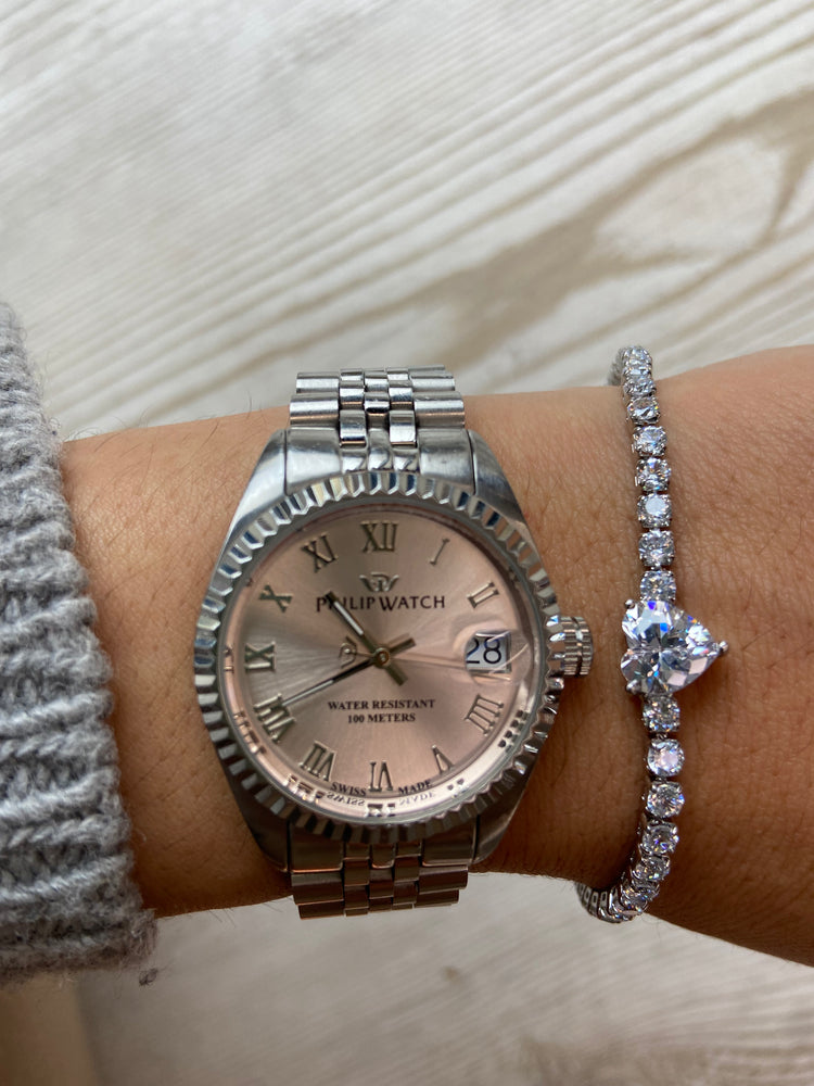 BRACCIALE - TENNIS CON CIONDOLO - CUORE