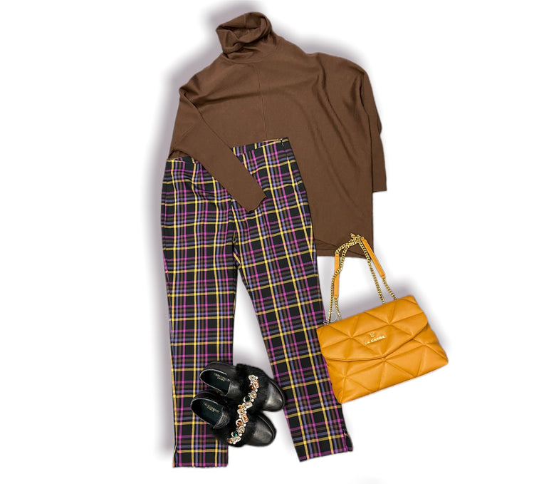 PANTALONE A QUADRETTI - TG 48 - 50