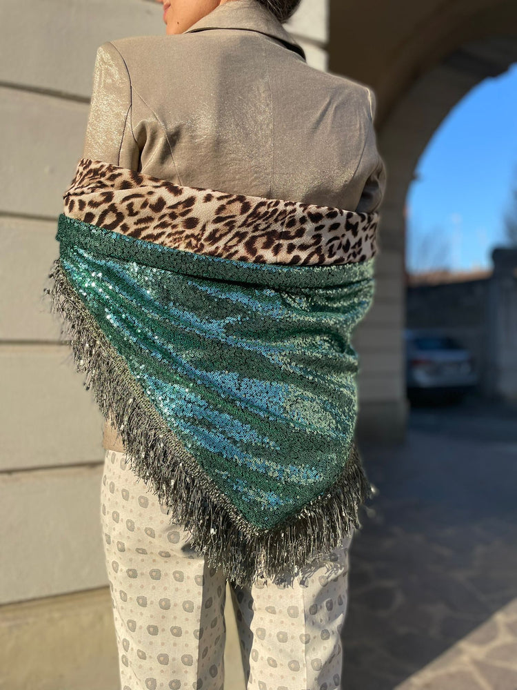 KATHERINA LORETTA - BRILLANTINI/LEOPARDATA - VERDE