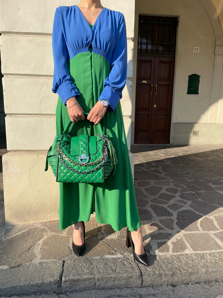 ABITO VERDE E BLU