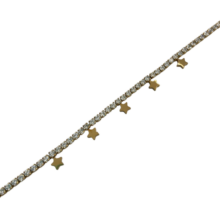 BRACCIALE - TENNIS ORO - STELLINE