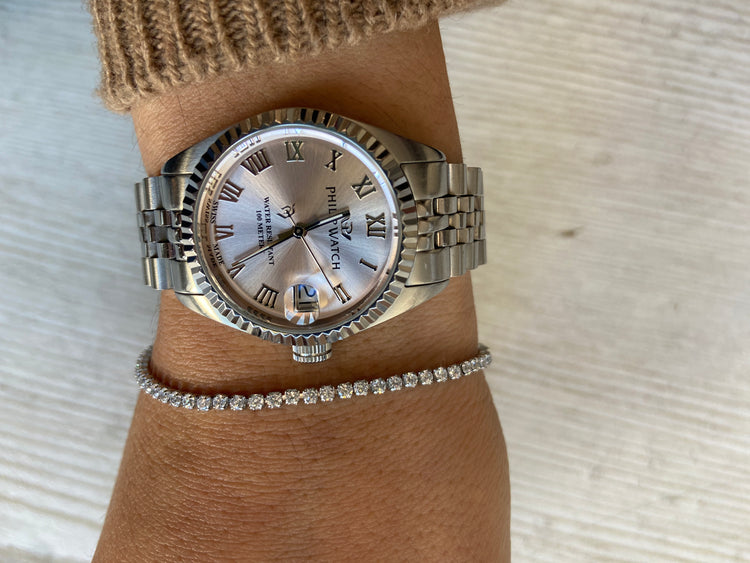 BRACCIALE - TENNIS BASICO MEDIO - ARGENTO