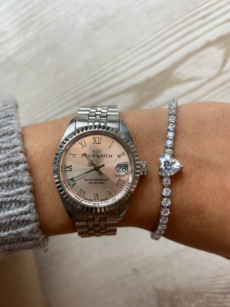 BRACCIALE - TENNIS CON CIONDOLO - CUORE