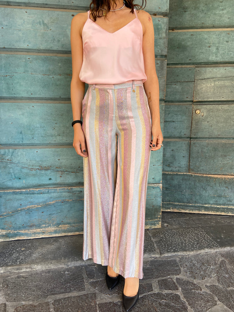 MOTEL - PANTALONE A PALAZZO  - SFUMATURE ROSA