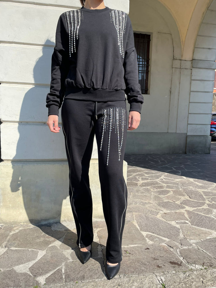 ODI ET AMO - PANTALONE FELPA CON BORCHIE LATERALI