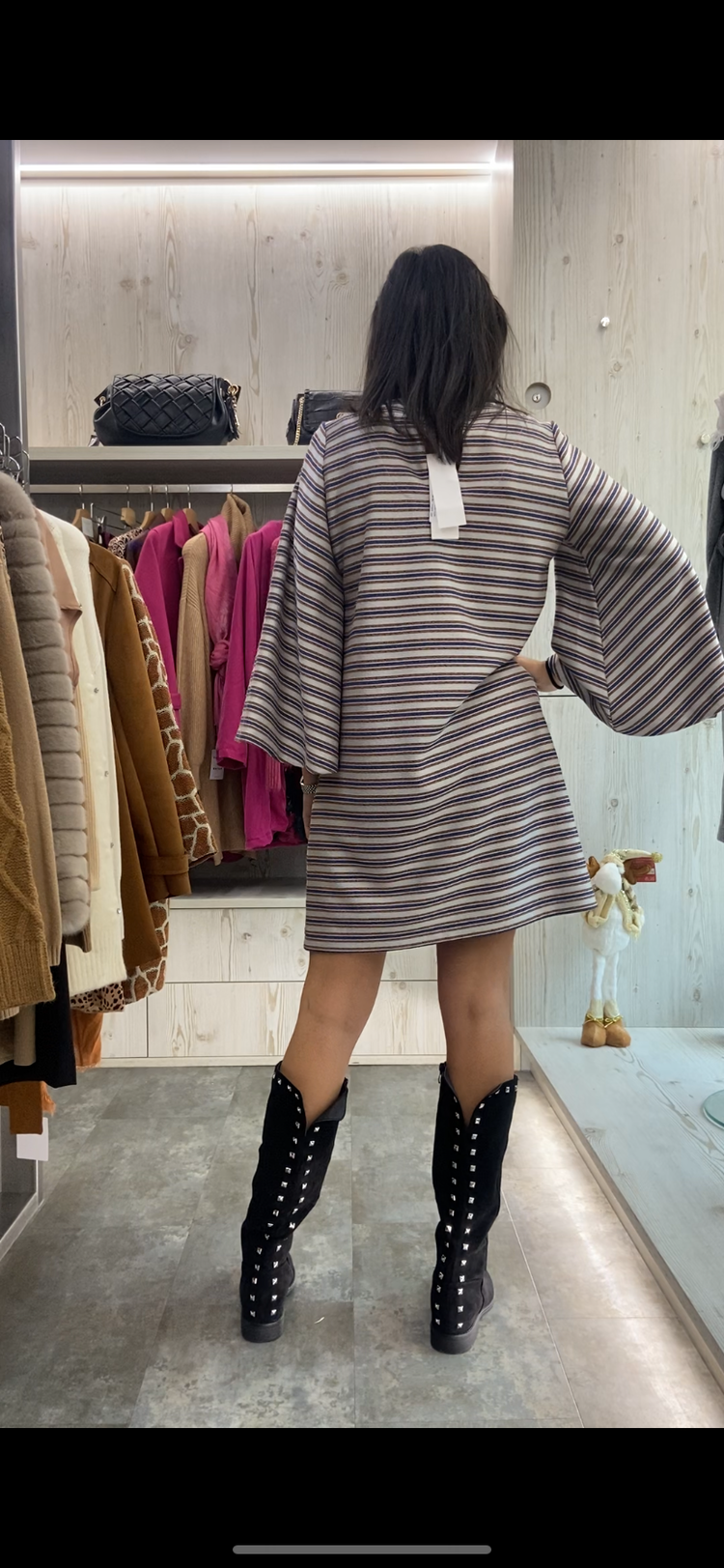 ECO - ABITO RIGHE CON LUREX