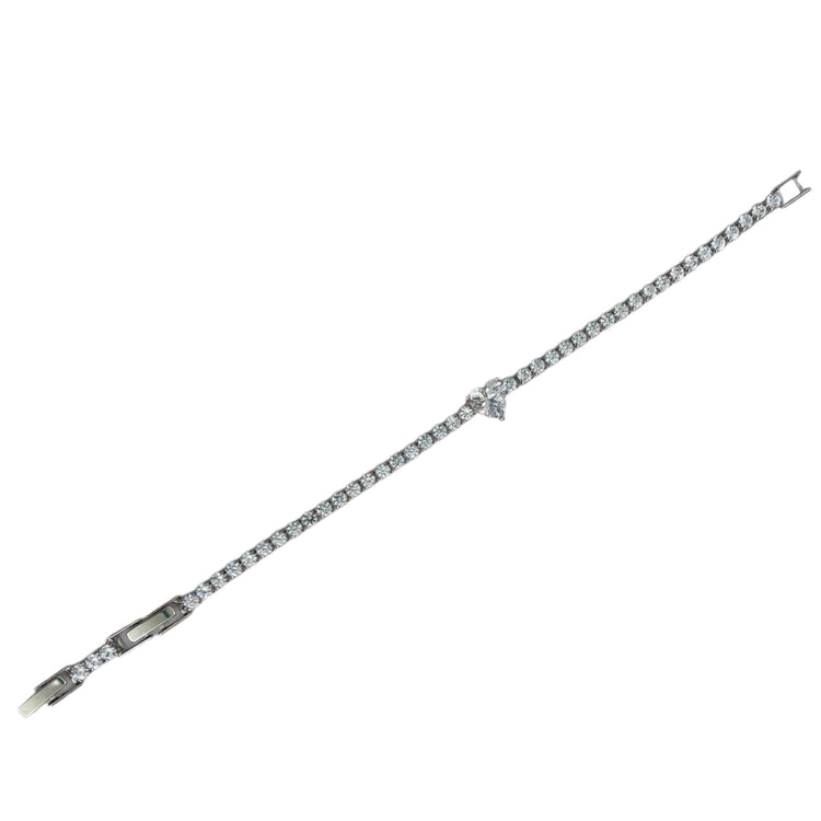 BRACCIALE - TENNIS CON CIONDOLO - CUORE