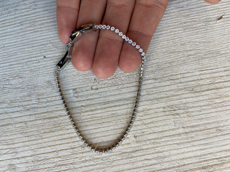 BRACCIALE - TENNIS BASICO MEDIO - ARGENTO