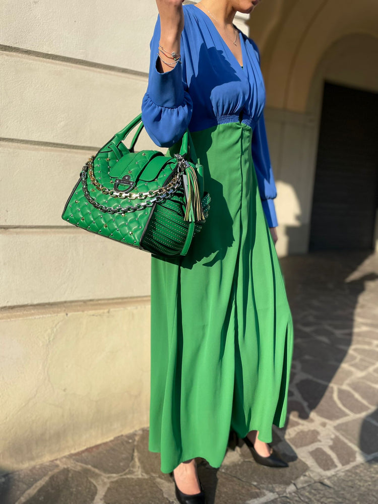 ABITO VERDE E BLU