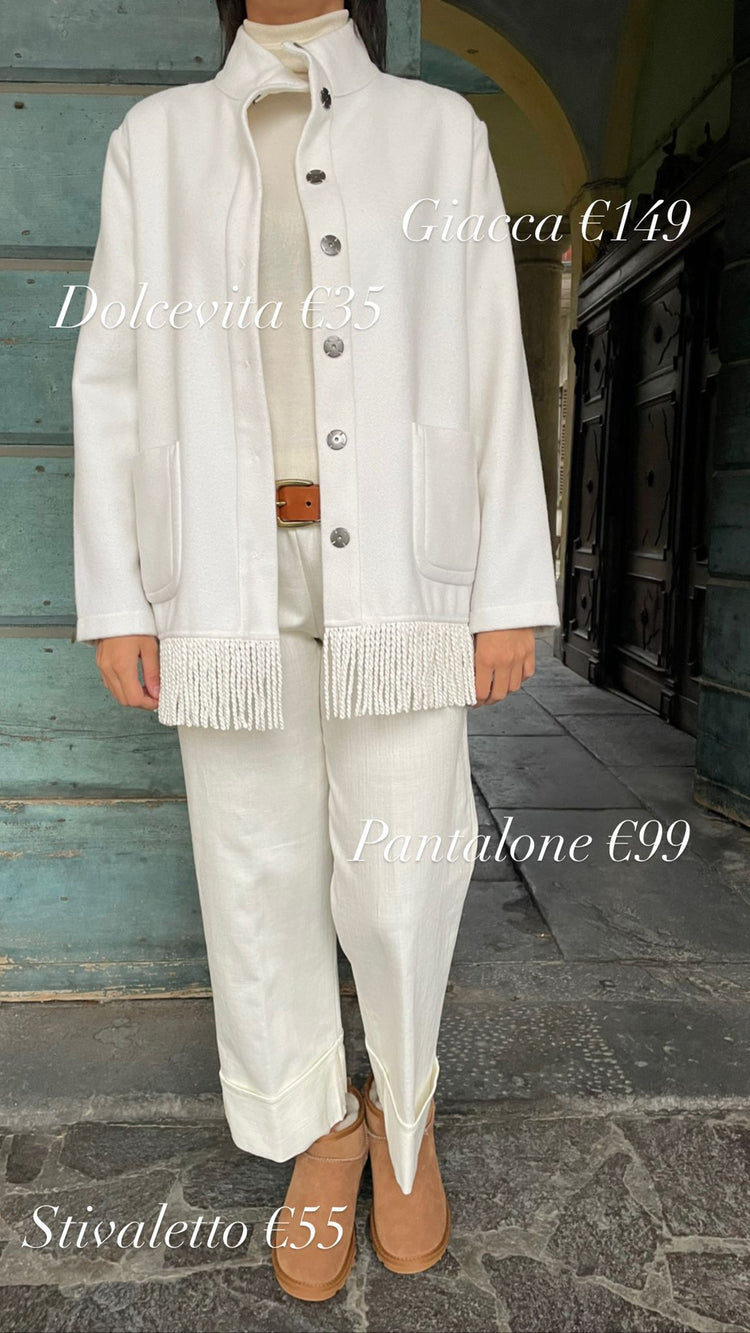 DANIEL & MAYER - CAPPOTTINO FRANGE - BIANCO