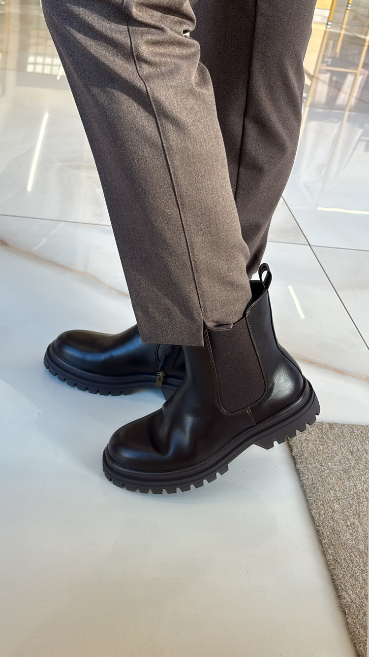 DANIEL & MAYER - PANTALONE BASICO cod. CAMERON INVERNALE - CHOCO MELANGE