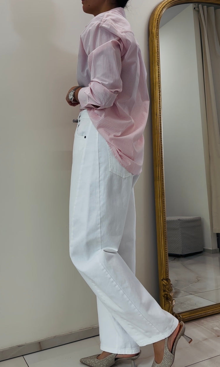 TENSIONE IN - JEANS OVETTO - BIANCO