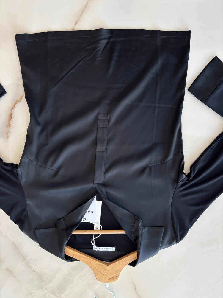 DANIEL E MAYER - MAGLIA CAMICIA SETA - NERA