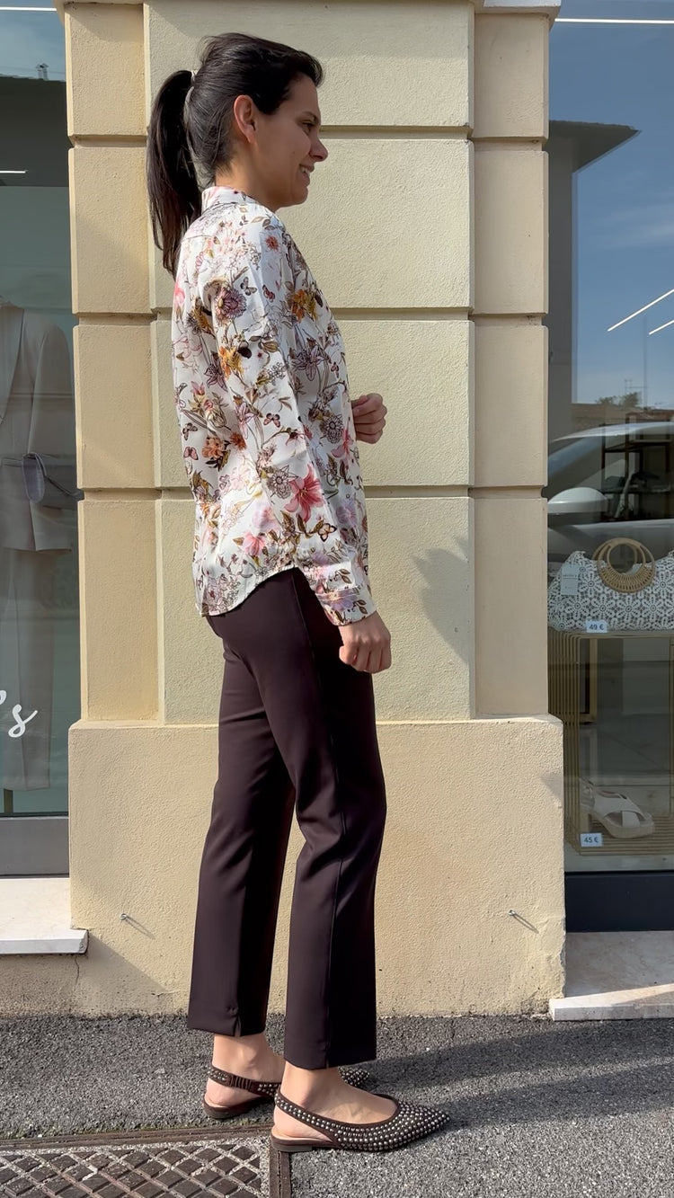 Daniel e Mayer - camicia in seta - fantasia fiori