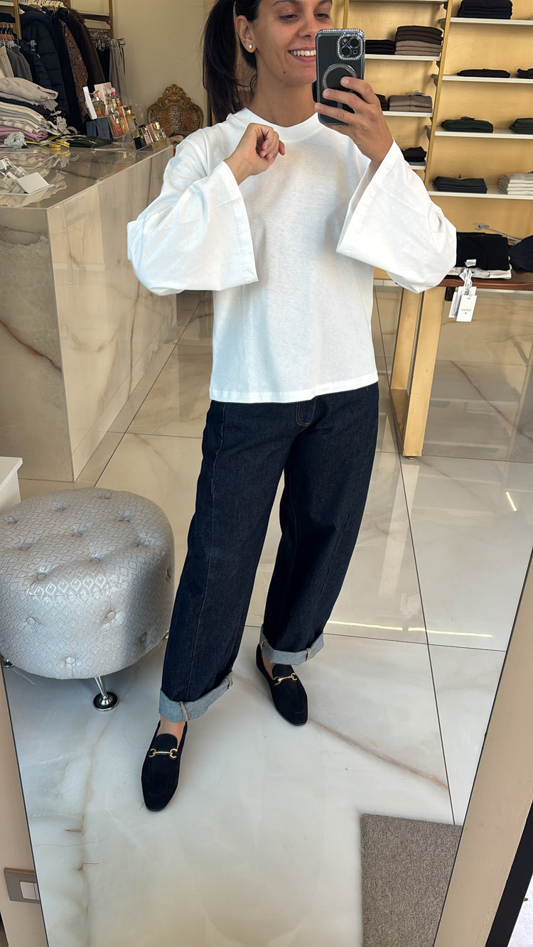 SUSY MIX - T SHIRT MANICA AMPIA - NERA