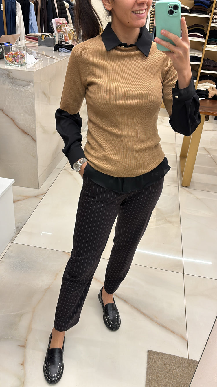 HAVEONE - MAGLIA MEZZO COLLO - CAMMELLO