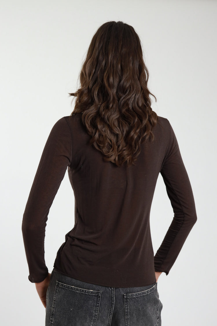 SUSY MIX - MAGLIA CASHMIRINA - CHOCO