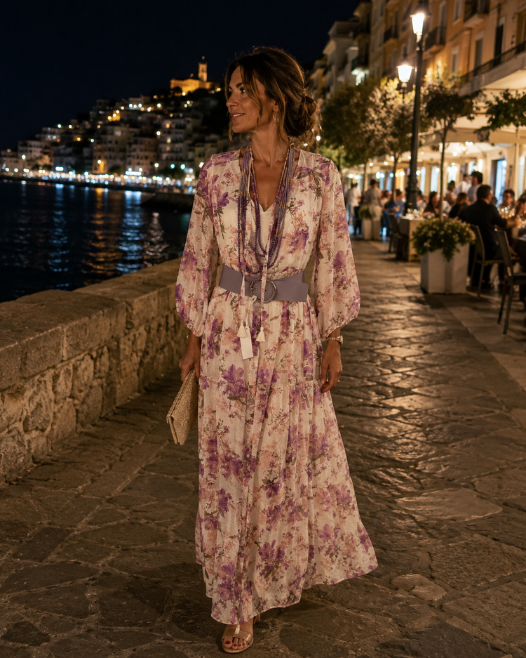 TENSIONE IN - ABITO FANTASIA FIORE - FUCSIA