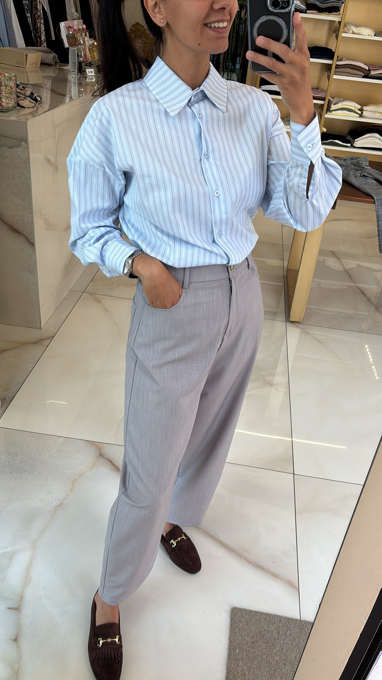 SUSY MIX - CAMICIE GESSATA - CELESTE