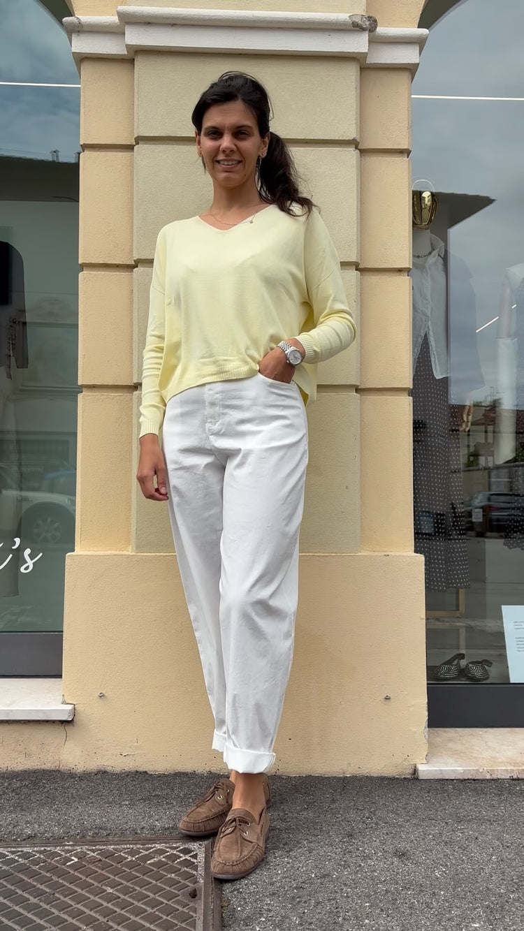 SUSY MIX - Pantalone Love  - Bianco