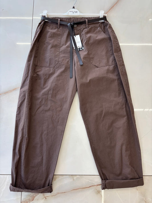 Susy star - pantalone bagghy - MARRONE