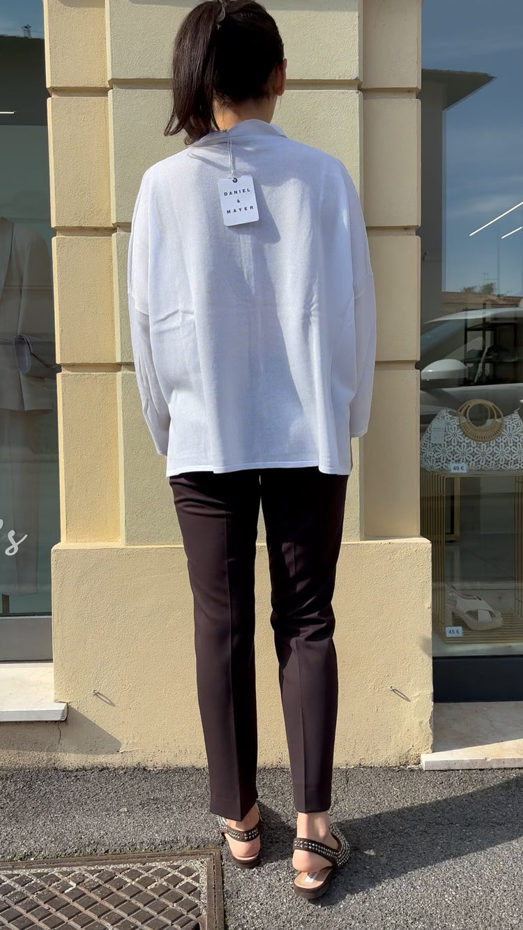 Daniel e mayer - Maglia in filo leggero  - bianca