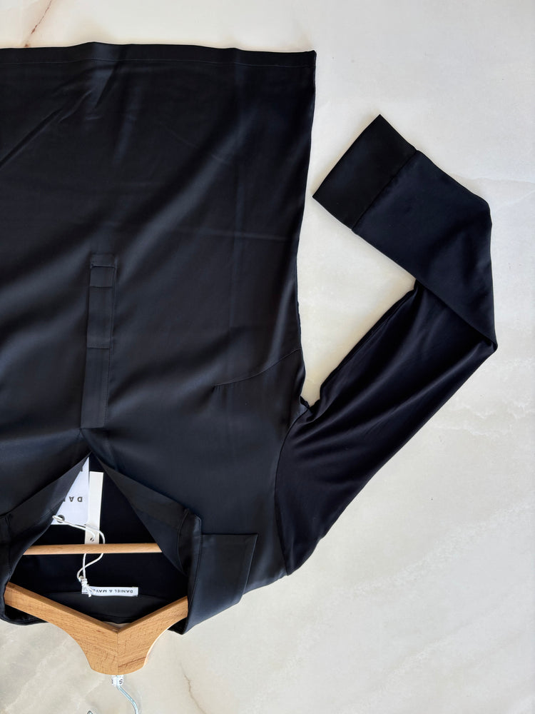 DANIEL E MAYER - MAGLIA CAMICIA SETA - NERA