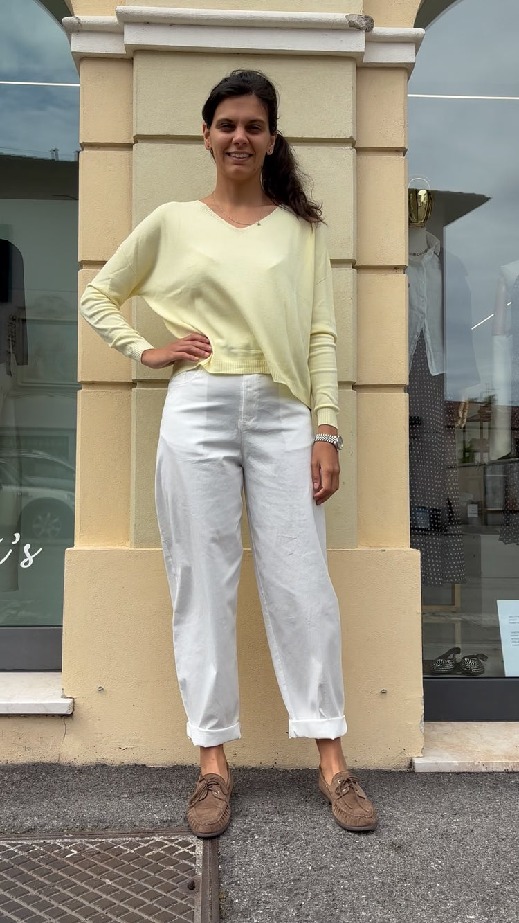 SUSY MIX - Pantalone Love  - Bianco