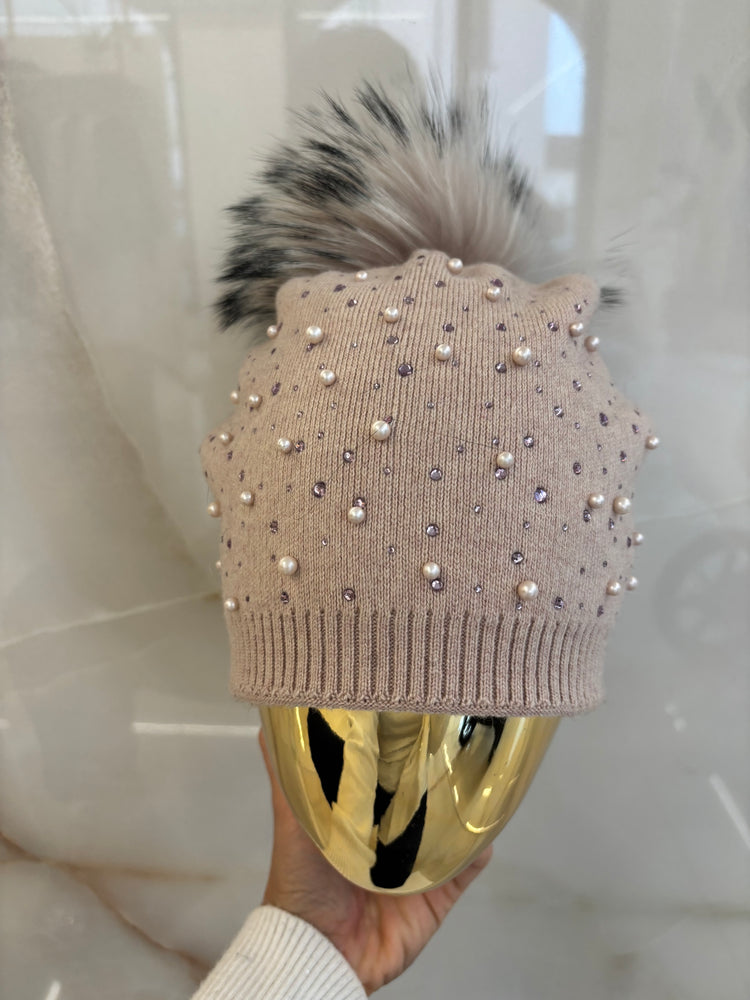 BERRETTA CON PON PON E STRASS - ROXY - LILLA