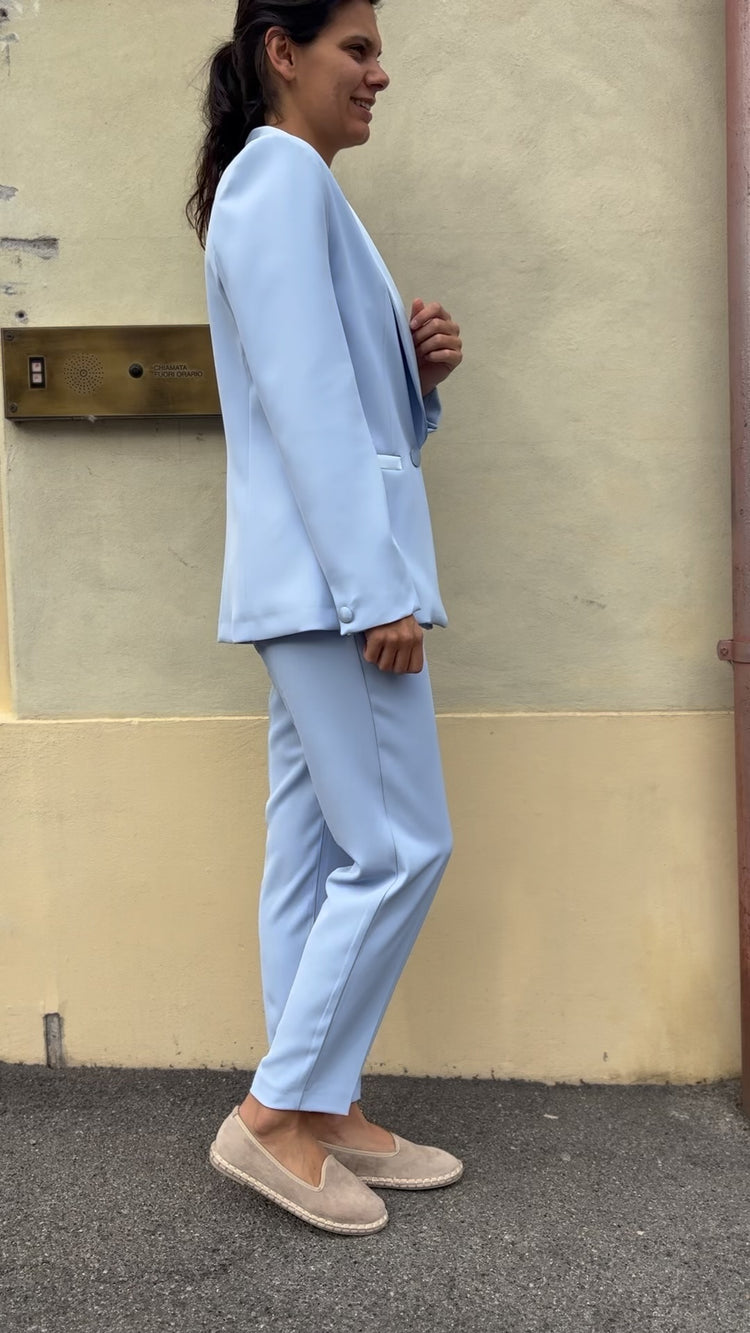 SUSY MIX - Pantalone LUX  - CELESTE