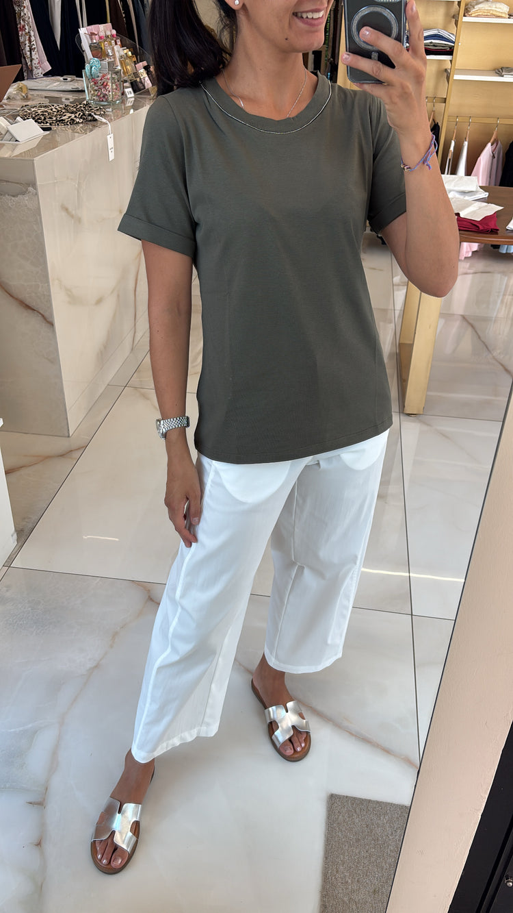DANIEL & MAYER - PANTALONE OVETTO SUPER LEGGERO - BIANCO
