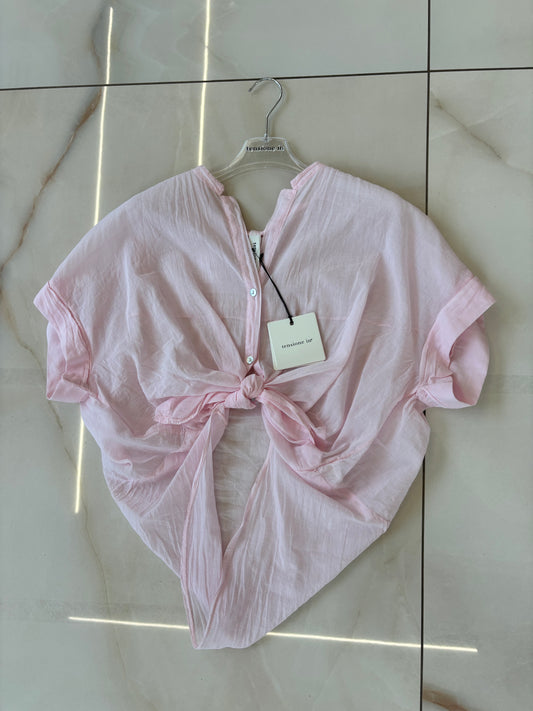TENSIONE IN - CAMICIA MUSSOLA M. CORTA - ROSA BABY