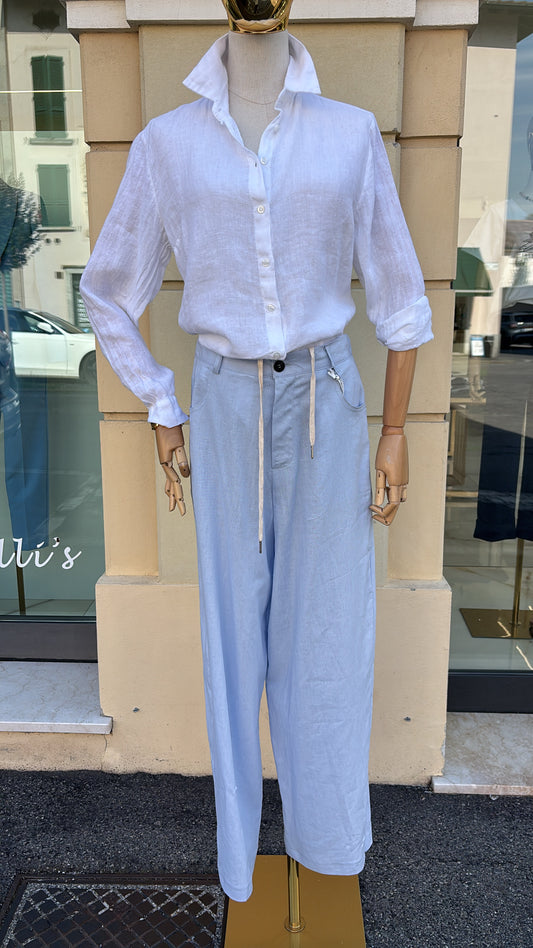 SUSY MIX - Pantalone Barrel  - CELESTE