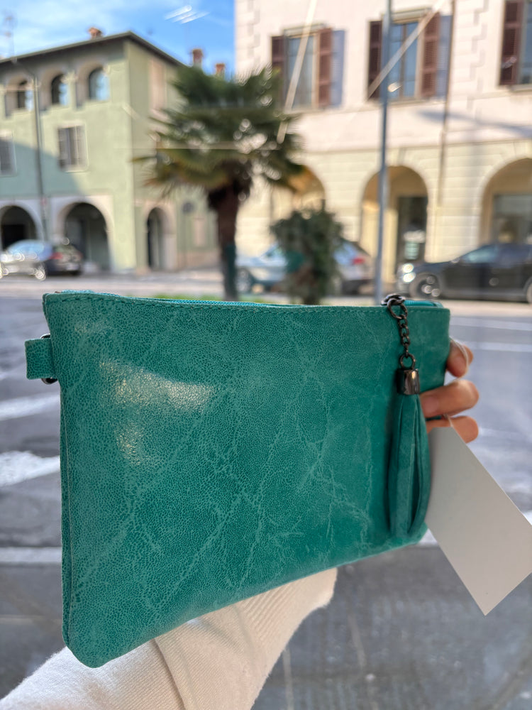 BORSA - POCHETTE - VERDE ACQUA