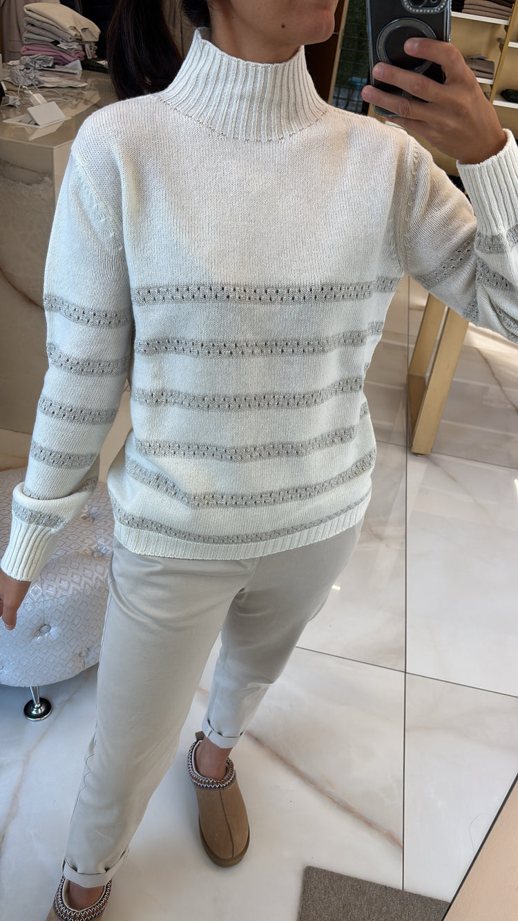DANIEL E MAYER - MAGLIONE RIGA - LATTE
