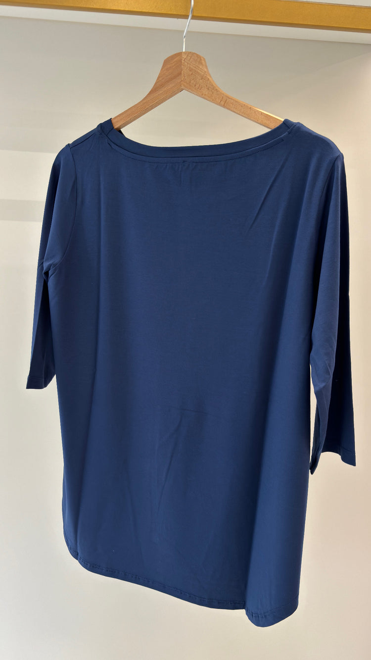 MARGARET - T SHIRT - BASICA CURVY - BLU COBALTO