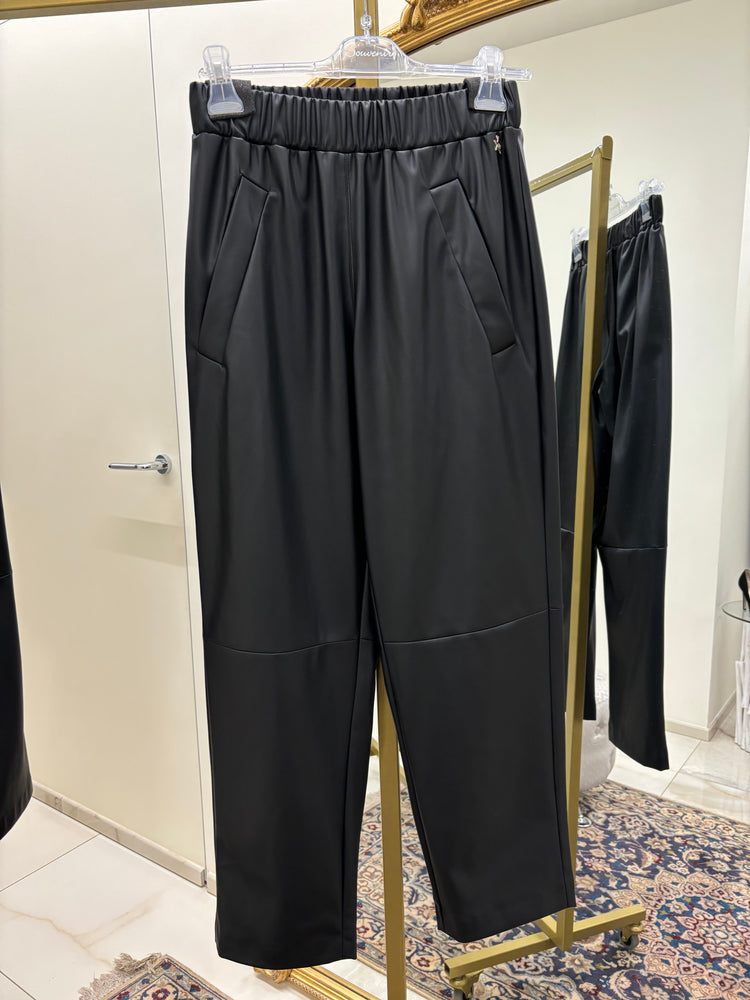 SOUVENIR - PANTALONE IN PELLE - NERO