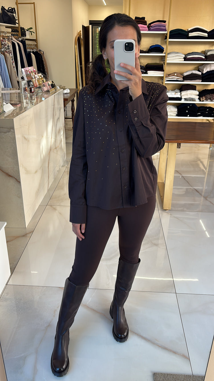 SUSY MIX - CAMICIA DIAMANTINI - MORO