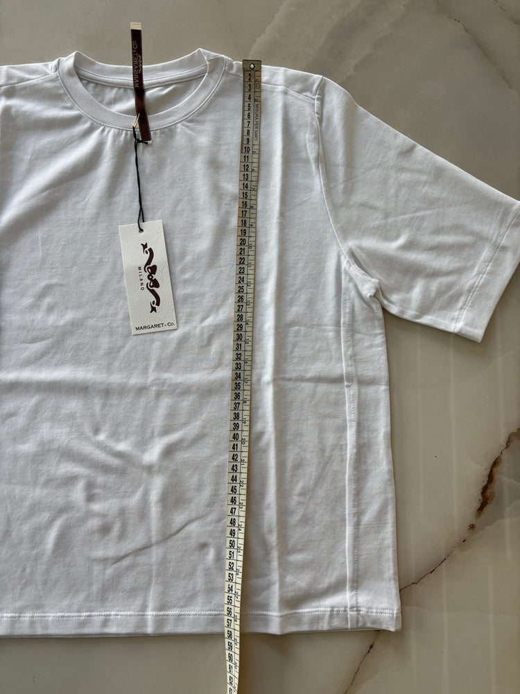 Margaret - Maglia Basica Cuciture - Bianco Ottico - tg XL
